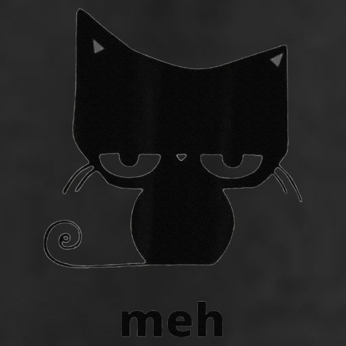 Meh Black Cat Funny Cool Comfort Performance Bucket Hat