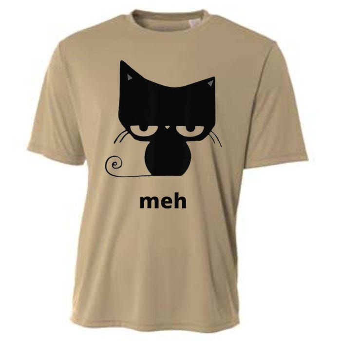 Meh Black Cat Funny Cooling Performance Crew T-Shirt