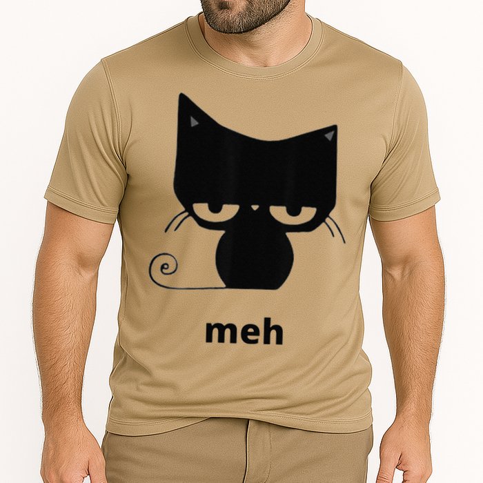 Meh Black Cat Funny Cooling Performance Crew T-Shirt