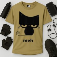 Meh Black Cat Funny Cooling Performance Crew T-Shirt