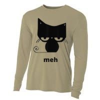 Meh Black Cat Funny Cooling Performance Long Sleeve Crew