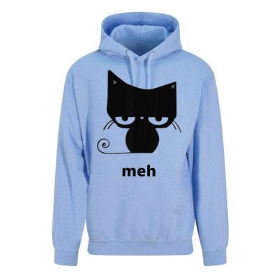 Meh Black Cat Funny Unisex Surf Hoodie