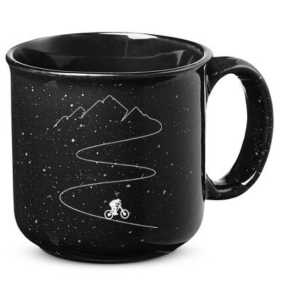 Mountain Biking Cyclist Rider Bicycle Single Track Riding 15oz Campfire Ceramic Mug