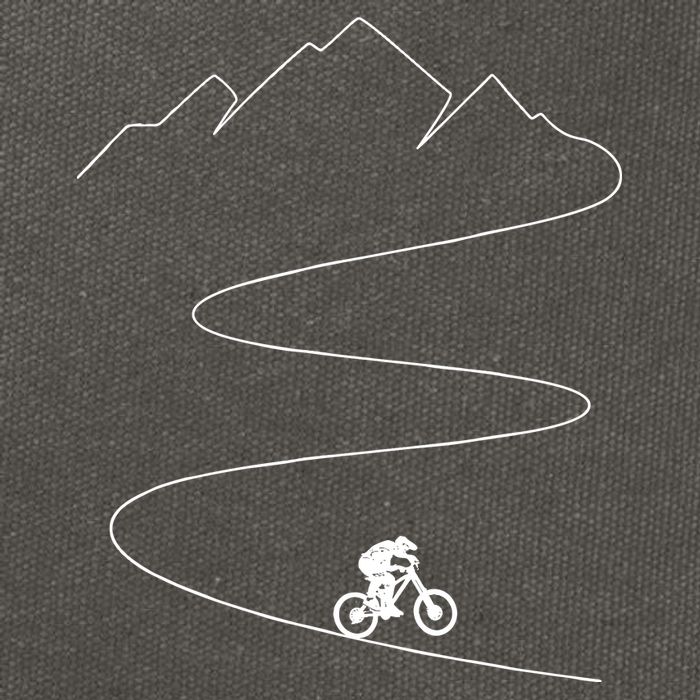 Mountain Biking Cyclist Rider Bicycle Single Track Riding Cotton Canvas Backpack