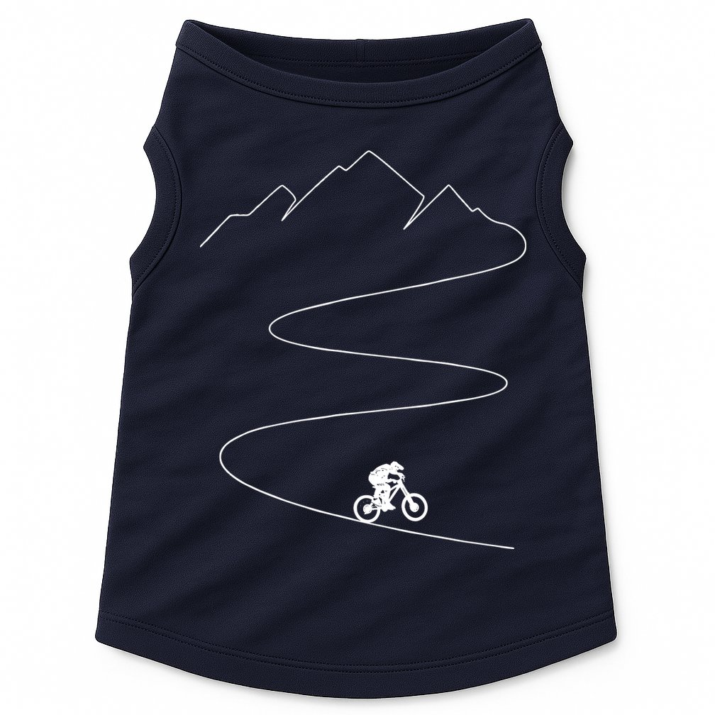 Mountain Biking Cyclist Rider Bicycle Single Track Riding Doggie Tank