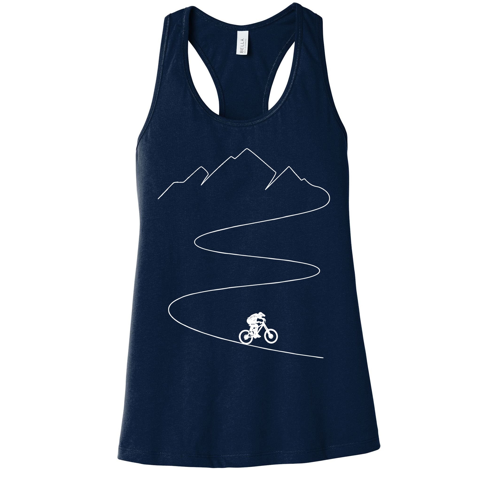 Mountain Biking Cyclist Rider Bicycle Single Track Riding Womens Tank Top