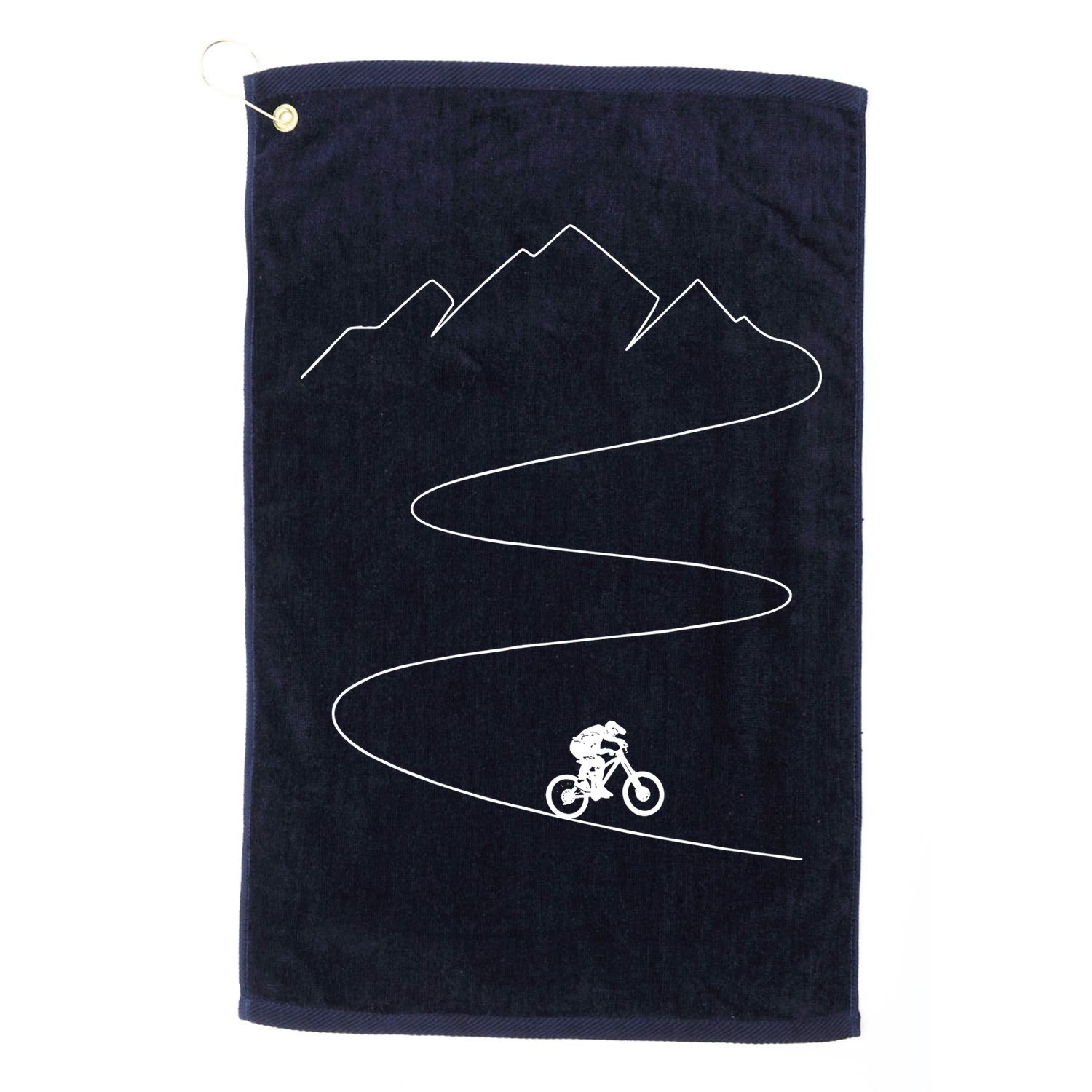 Mountain Biking Cyclist Rider Bicycle Single Track Riding Golf Towel