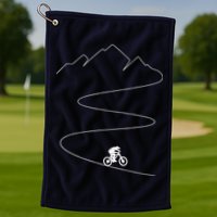 Mountain Biking Cyclist Rider Bicycle Single Track Riding Golf Towel
