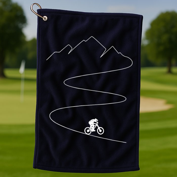 Mountain Biking Cyclist Rider Bicycle Single Track Riding Golf Towel