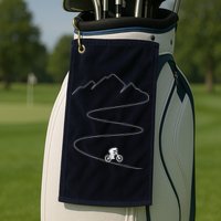 Mountain Biking Cyclist Rider Bicycle Single Track Riding Golf Towel