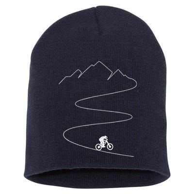 Mountain Biking Cyclist Rider Bicycle Single Track Riding Short Acrylic Beanie