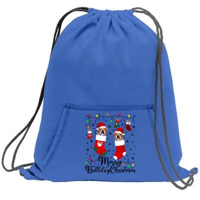 Merry Bulldog Christmas Bulldog Xmas Party Bulldog Gift Sweatshirt Cinch Pack Bag