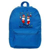 Merry Bulldog Christmas Bulldog Xmas Party Bulldog Gift 16 in Basic Backpack