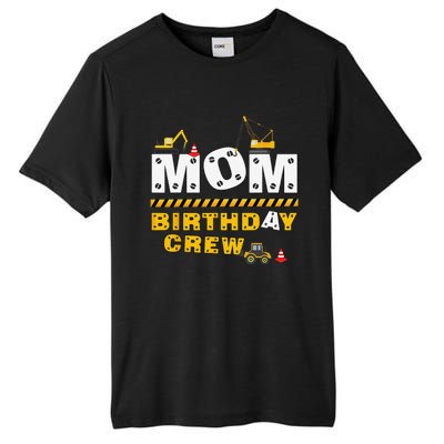 Mom Birthday Crew Construction Family Birthday Party Tall Fusion ChromaSoft Performance T-Shirt