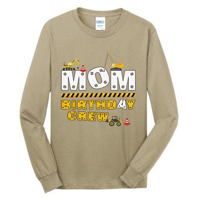 Mom Birthday Crew Construction Family Birthday Party Tall Long Sleeve T-Shirt