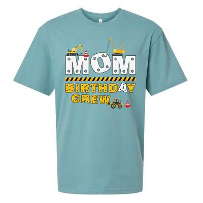 Mom Birthday Crew Construction Family Birthday Party Sueded Cloud Jersey T-Shirt