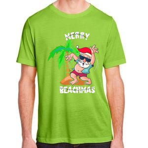 Merry Beach Christmas In July Funny Santa Xmas Pool Party Adult ChromaSoft Performance T-Shirt