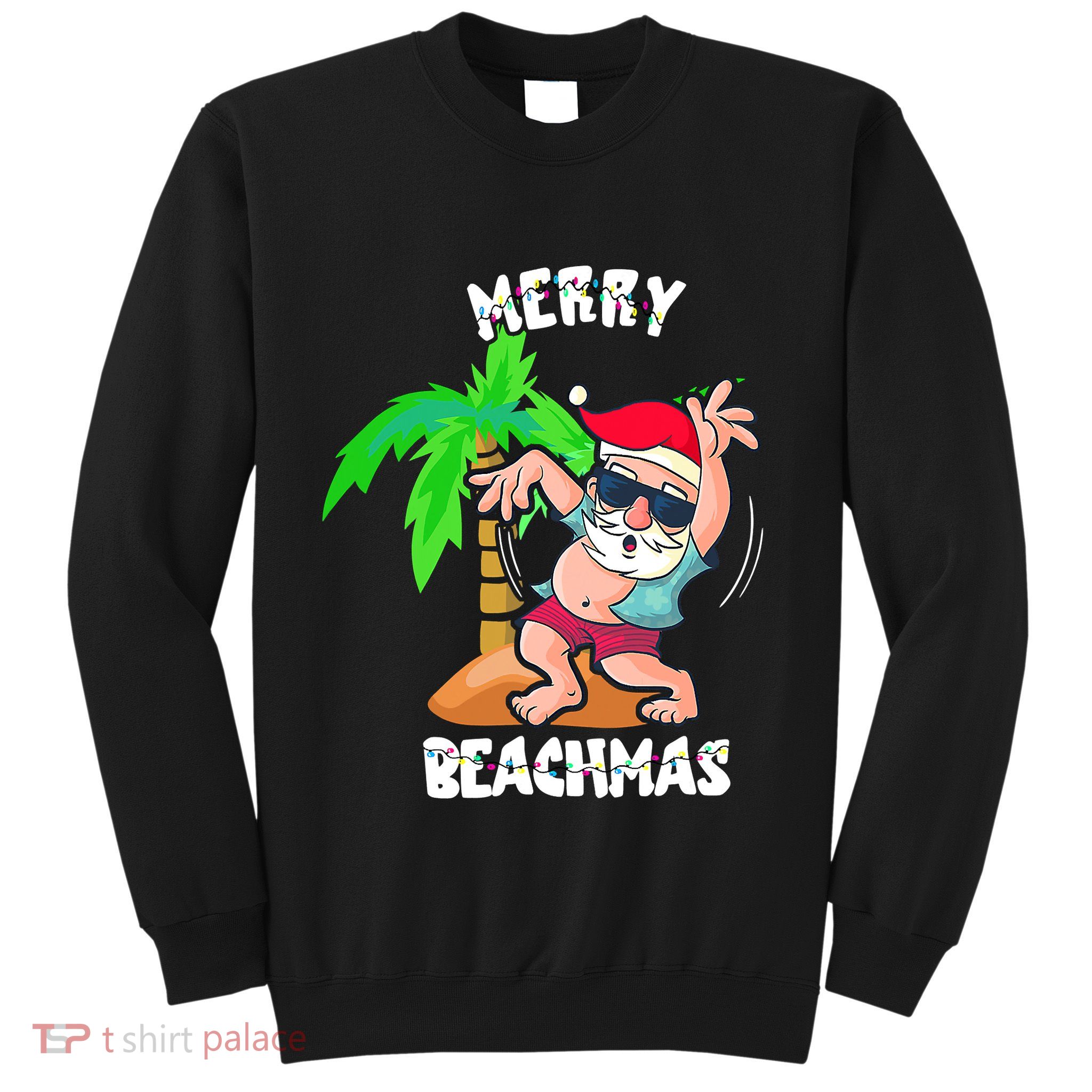 Merry Beach Christmas In July Funny Santa Xmas Pool Party Sweatshirt