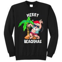 Merry Beach Christmas In July Funny Santa Xmas Pool Party Sweatshirt