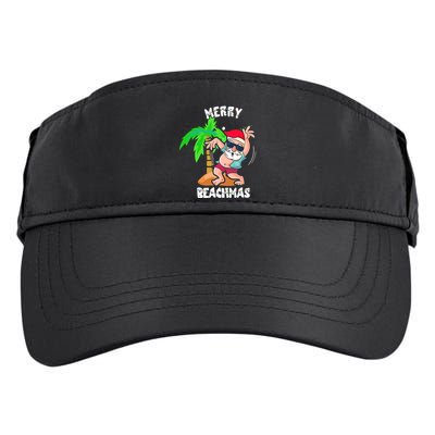 Merry Beach Christmas In July Funny Santa Xmas Pool Party Adult Drive Performance Visor