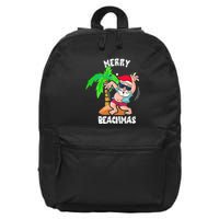 Merry Beach Christmas In July Funny Santa Xmas Pool Party 16 in Basic Backpack