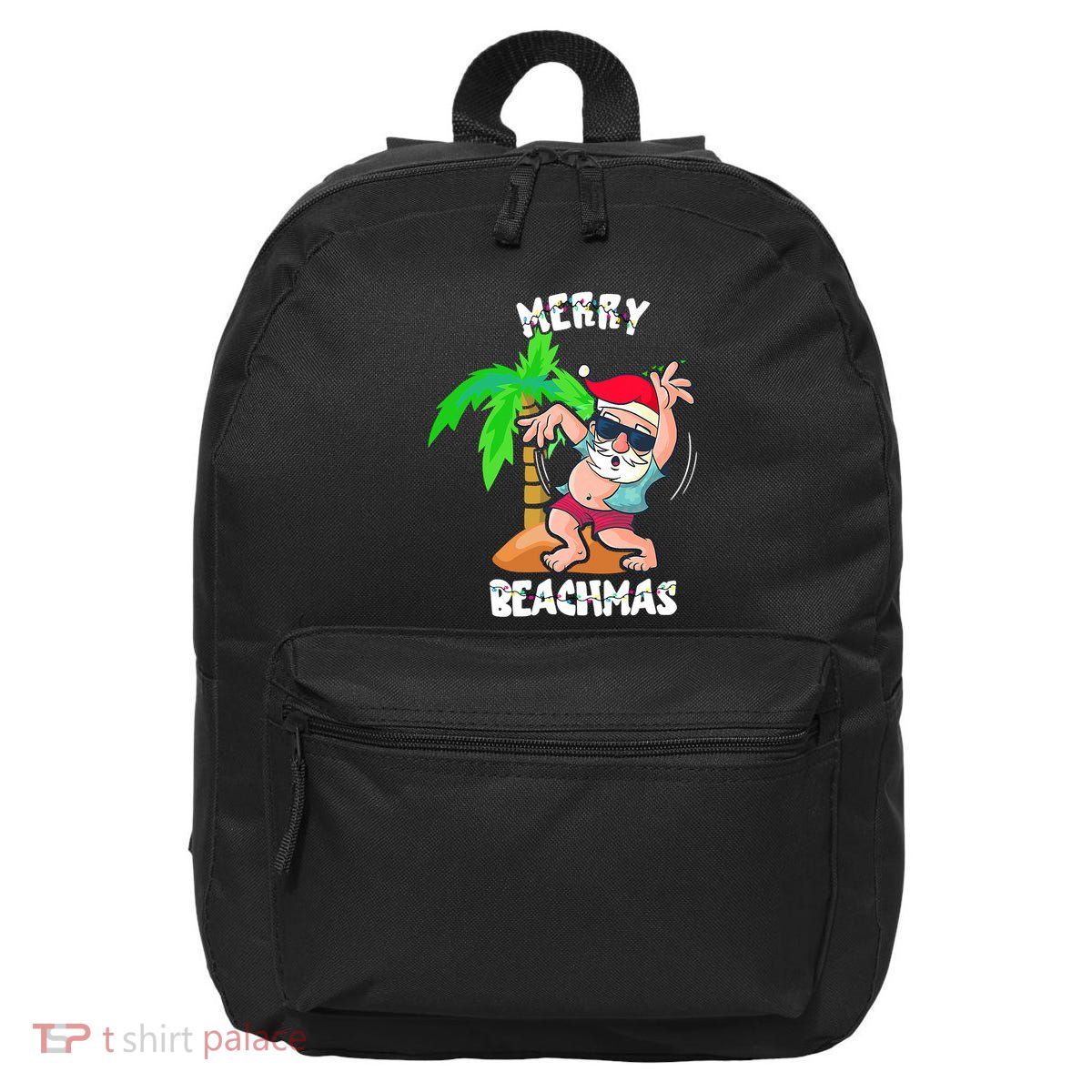 Merry Beach Christmas In July Funny Santa Xmas Pool Party 16 in Basic Backpack