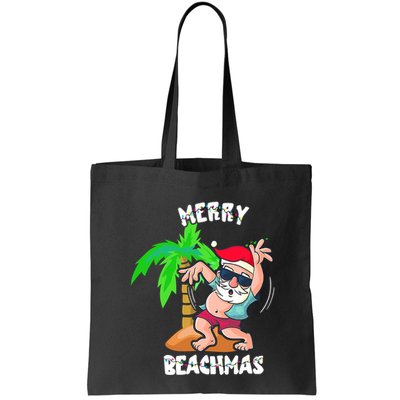 Merry Beach Christmas In July Funny Santa Xmas Pool Party Bag