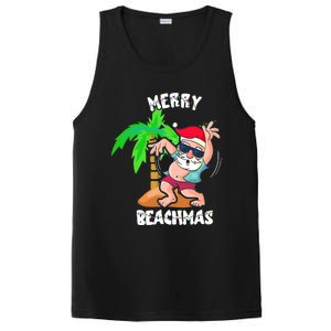 Merry Beach Christmas In July Funny Santa Xmas Pool Party PosiCharge Competitor Tank