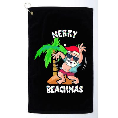 Merry Beach Christmas In July Funny Santa Xmas Pool Party Golf Towel
