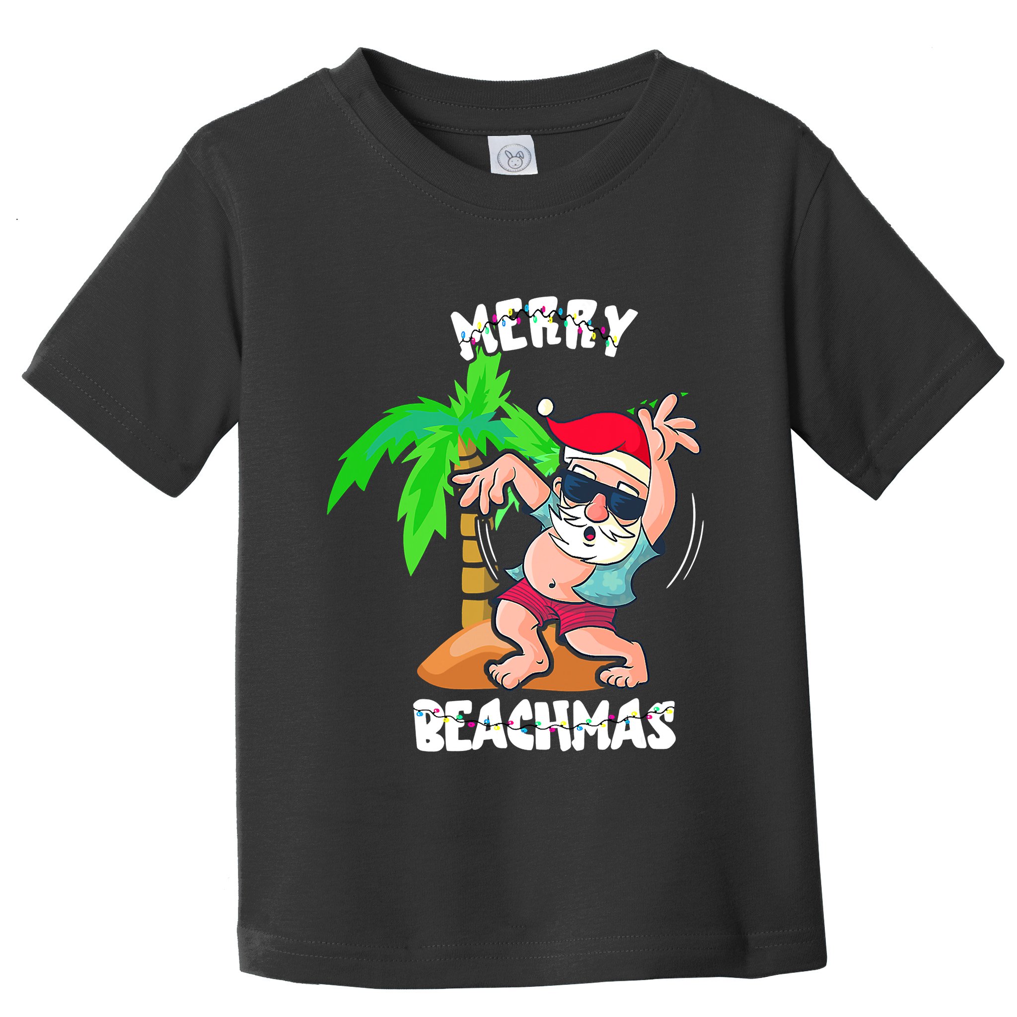 Merry Beach Christmas In July Funny Santa Xmas Pool Party Toddler T-Shirt