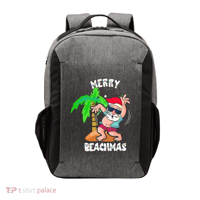 Merry Beach Christmas In July Funny Santa Xmas Pool Party Vector Backpack