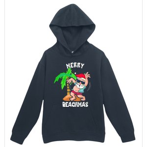 Merry Beach Christmas In July Funny Santa Xmas Pool Party Urban Pullover Hoodie