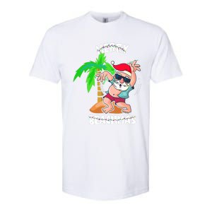 Merry Beach Christmas In July Funny Santa Xmas Pool Party Softstyle CVC T-Shirt