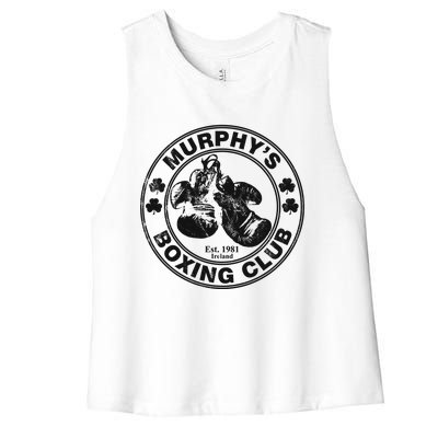 MurphyS Boxing Club Irish Surname Boxing Gift Women's Racerback Cropped Tank