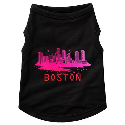 Modern Boston Cityscape Souvenir Boston Skyline Doggie Tank