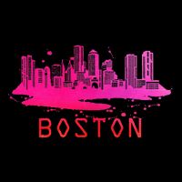 Modern Boston Cityscape Souvenir Boston Skyline USA-Made Doggie Bandana