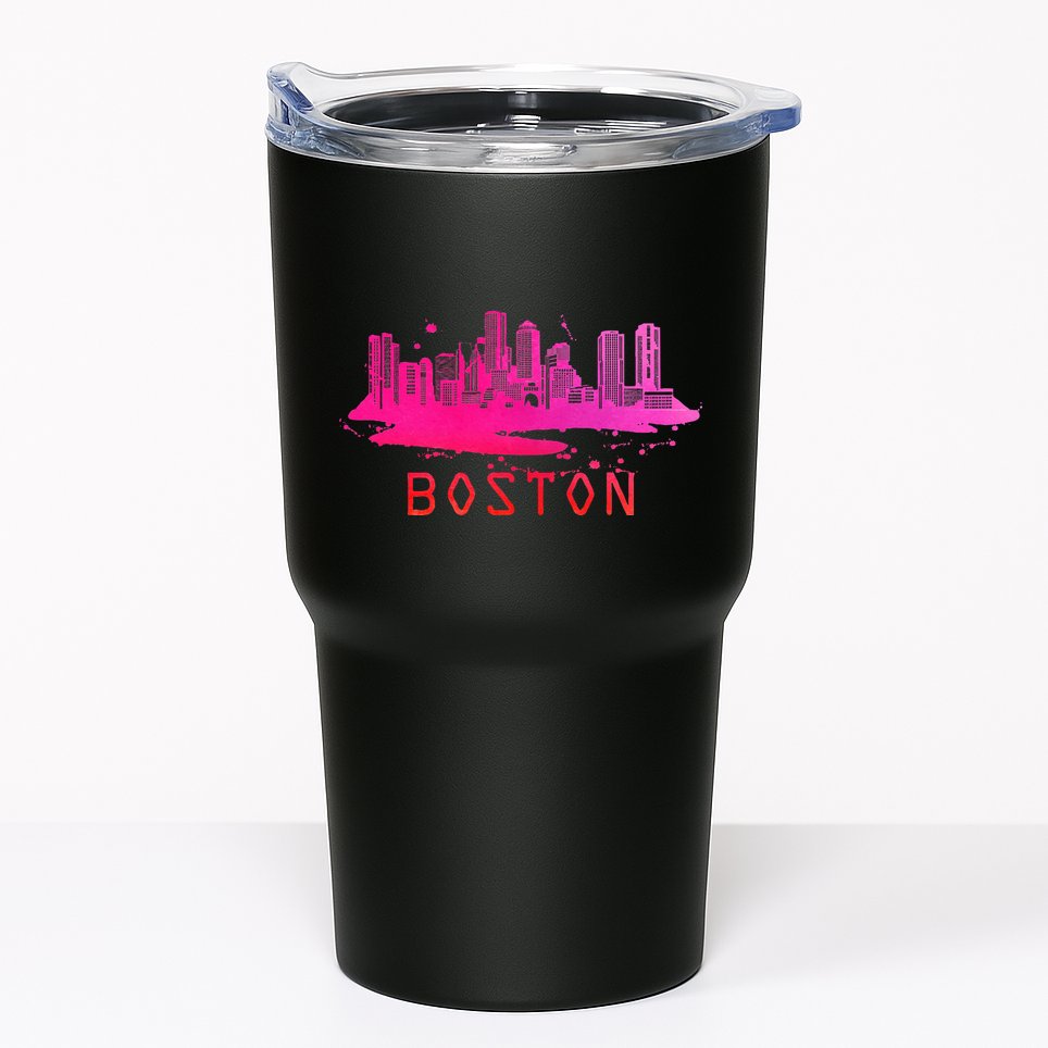 Modern Boston Cityscape Souvenir Boston Skyline Tumbler