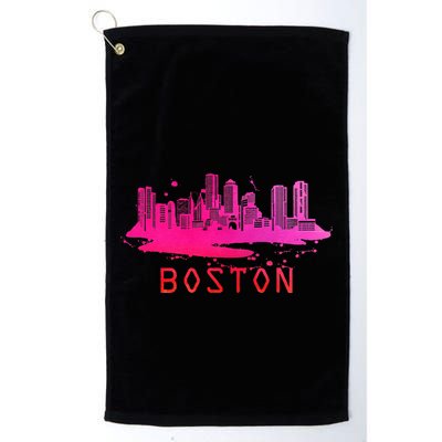 Modern Boston Cityscape Souvenir Boston Skyline Golf Towel