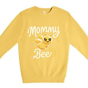 Mommy Bee Cute Beekeeping Birthday Party Matching Family Mom Great Gift Premium Crewneck Sweatshirt