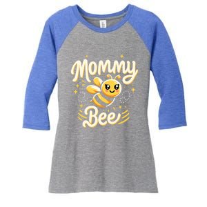 Mommy Bee Cute Beekeeping Birthday Party Matching Family Mom Great Gift Women's Tri-Blend 3/4-Sleeve Raglan Shirt