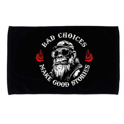 Monkey Bad Choices Make Good Stories Microfiber Hand Towel