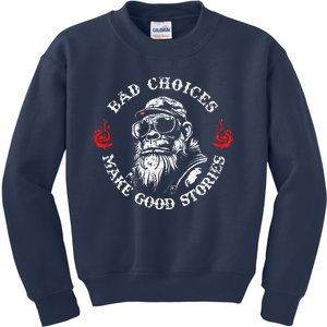 Monkey Bad Choices Make Good Stories Kids Sweatshirt