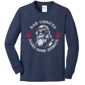 Monkey Bad Choices Make Good Stories Kids Long Sleeve Shirt