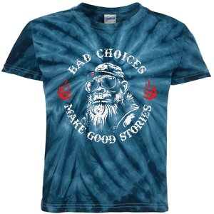 Monkey Bad Choices Make Good Stories Kids Tie-Dye T-Shirt