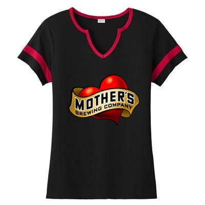 MotherS Brewing Company Ladies Halftime Notch Neck Tee