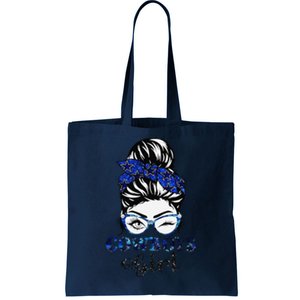 Messy Bun Cowboys Girl Sport Fan Gift Tote Bag