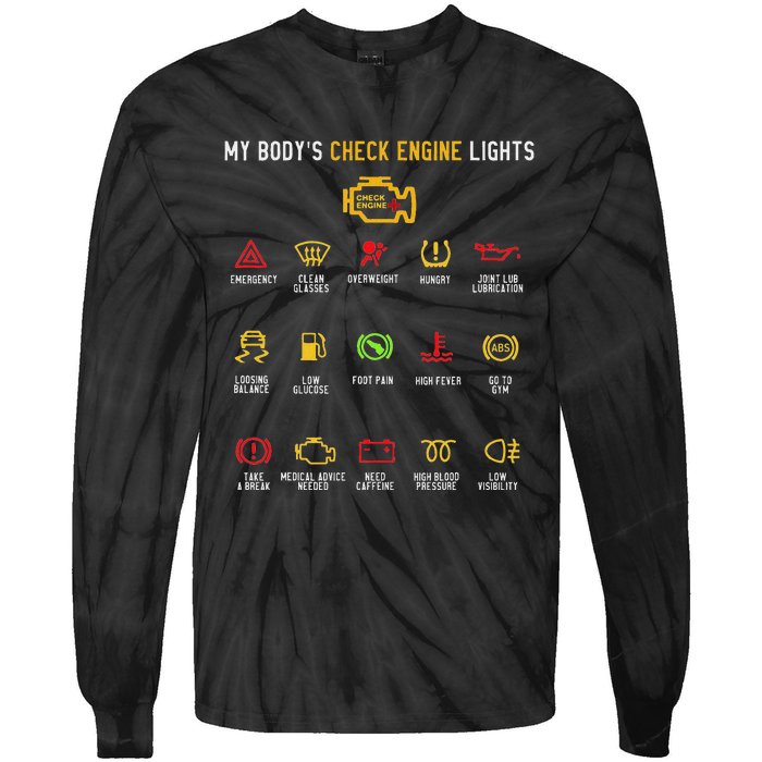 My BodyS Check Engine Lights Tie-Dye Long Sleeve Shirt