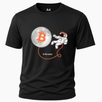 Moon Bitcoin Cryptocurrency Crypto Digital Currency Cooling Performance Crew T-Shirt
