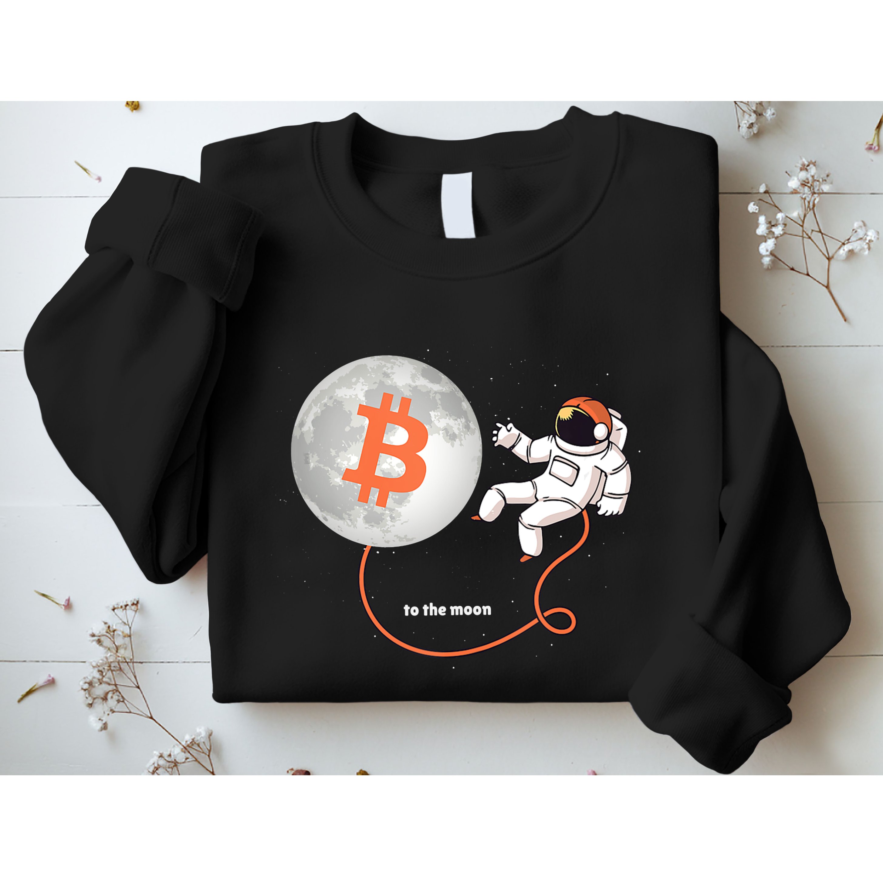 Moon Bitcoin Cryptocurrency Crypto Digital Currency Sweatshirt