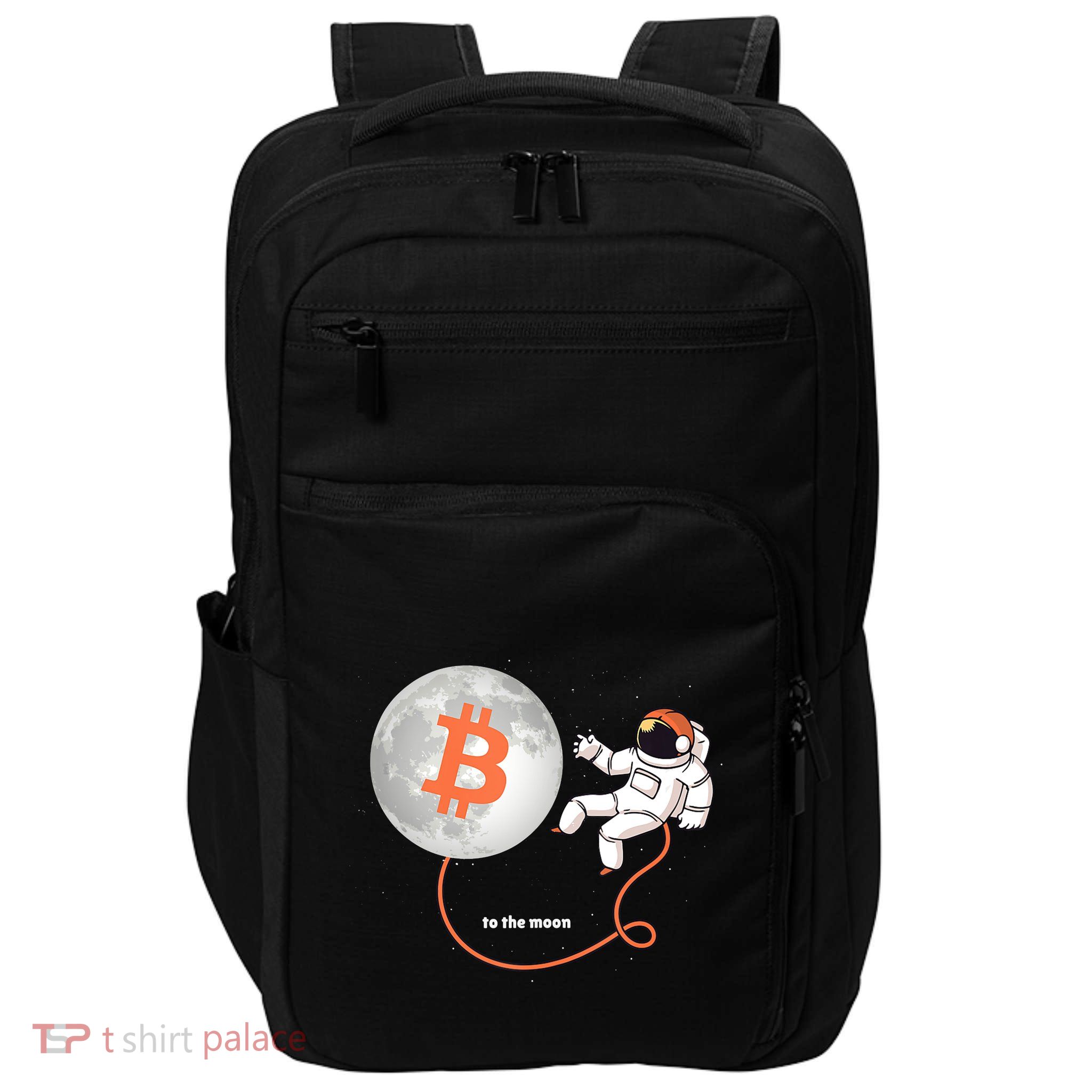 Moon Bitcoin Cryptocurrency Crypto Digital Currency Impact Tech Backpack